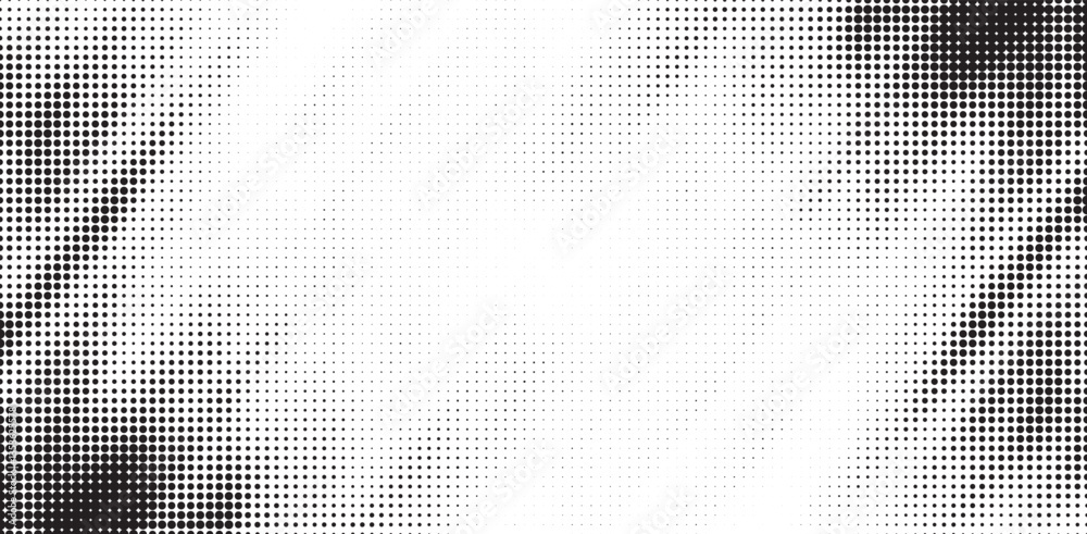 Poster Halftone background vector, abstract backdrop design with two tone pattern and copy space for edit your content