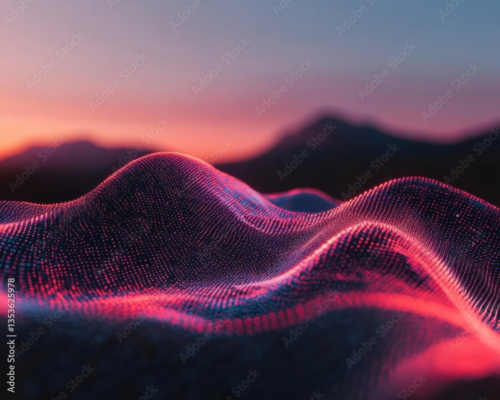Fototapete Quantum Horizons Immersive Digital Landscapes of AI-Driven Data Visualization, Revealing Algorithmic Beauty in Neuromorphic Computing Environments