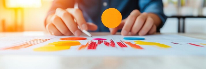 Innovative Data Visualization Gen Z Business Analyst Transforming Strategic Insights with Minimalist Color-Coded Performance Mapping and Dynamic Interaction Techniques