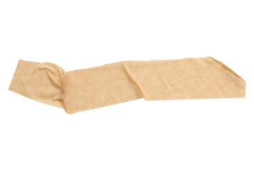 Strip of masking tape isolated on white, top view