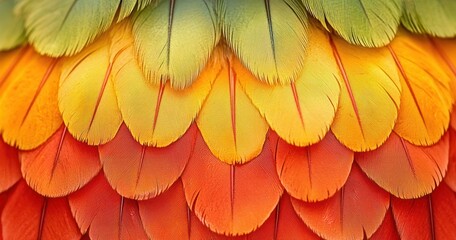 Colorful feathers showcasing vibrant patterns and textures
