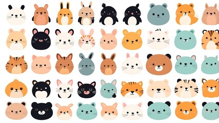 Adorable Cartoon Animal Collection for Kids