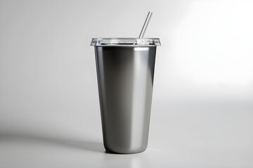 Sleek and Modern Tumbler Cup with Straw and Sliding Lid