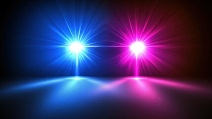 Fototapeta premium Colorful light beams creating a dramatic atmosphere
