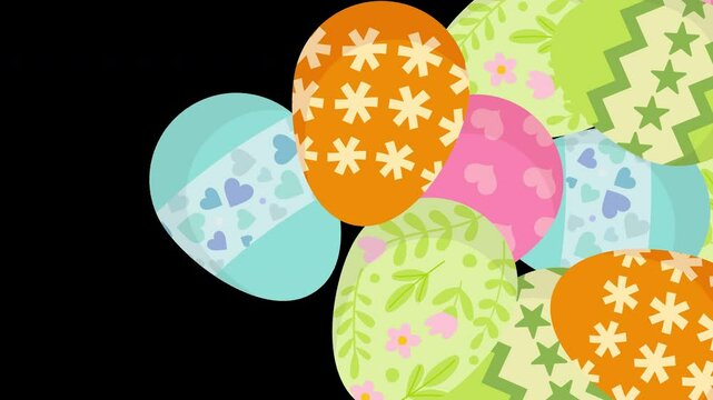 Easter egg illustration transition set