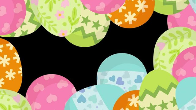 Easter egg illustration transition set