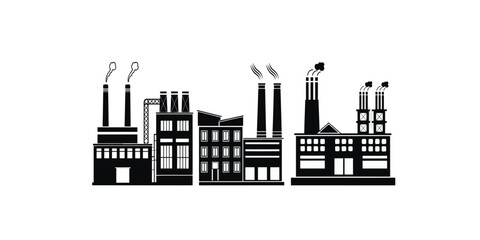 Obraz premium Print Factory vector icon Industry icon set Factory vector icon on white background