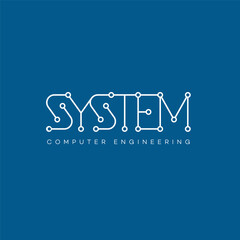 Fototapeta premium System lettering logo