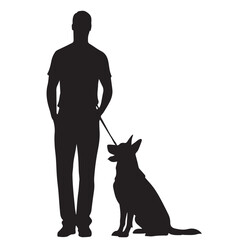 Men and Dog vector