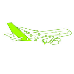 vector illustration of an airplane