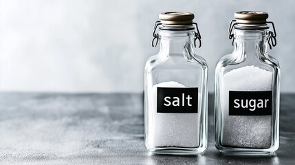 salt and sugar in the kitchen
