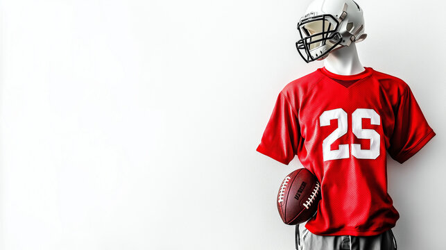 football helmet and jersey