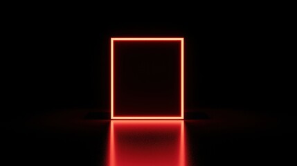 A red square with a white border.