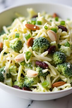 Broccoli Slaw with Almonds and Cranberries