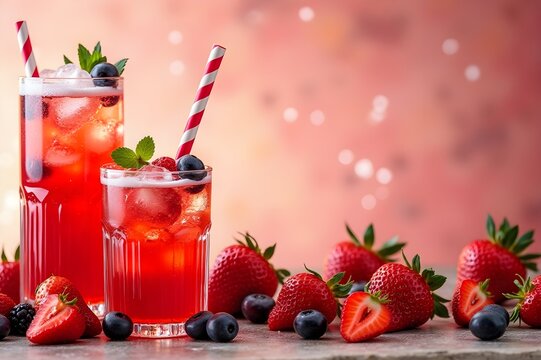 Refreshing Fruit-Infused Water with Strawberries and Citrus