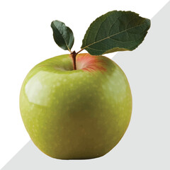 Green apple isolated on white