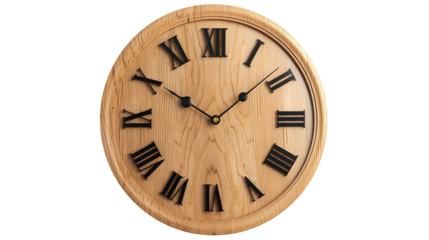 Classic Wall Clock Isolated on PNG Transparent Background
