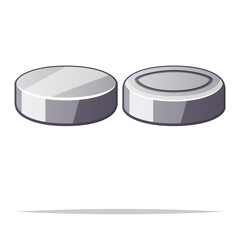 Button cell batteries vector isolated illustration