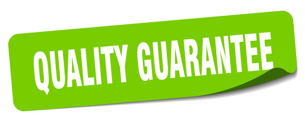 quality guarantee sticker. quality guarantee label