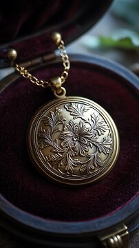 Necklace Deutsch Gold Locket Pic Vintage Rolled Gold Skm &co