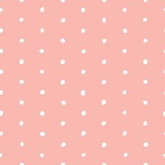 Polka Dot hand drawing Background, seamless vector design