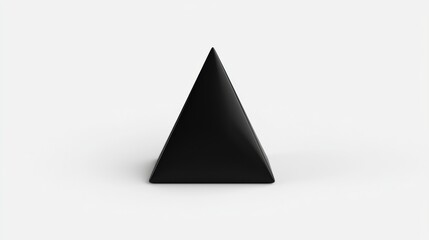 Fototapeta premium A 3D rendering of a black pyramid.
