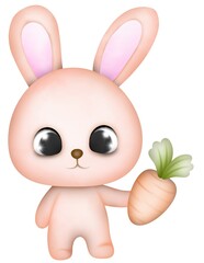 easter bunny with a carrot