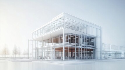 Fototapeta premium Innovative Building Information Modeling Presentation for Construction