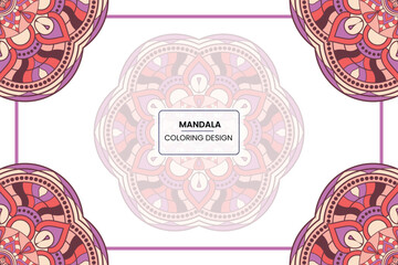 Mandala Trendy Coloring Page Art Premium Vector