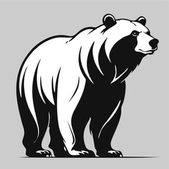Minimalist Bear Vector Design