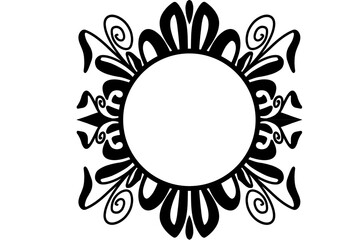 Natural Plant Silhouette Frames for Backgrounds

