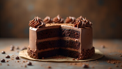 Delightful Chocolate Cake with Creamy Frosting