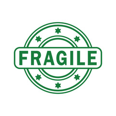 green fragile rubber stamp, icon, flat, design, vector, illustrations, education, style, trendy, collections