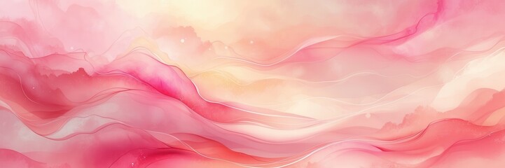Elegant abstract watercolor background with dreamy rose and peach hues for modern designs