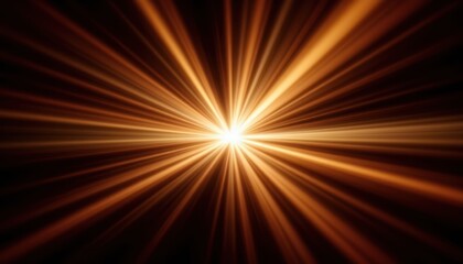Obraz premium Abstract Light Rays in a Dark Background Illustrate an abstract composition with dynamic light rays in various warm tones bursting from a central point