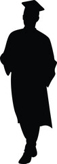 Man in Graduation Attire Silhouette