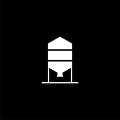 Granary icon isolated on dark background