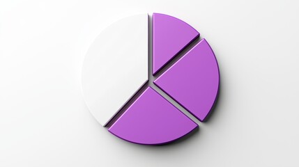 Purple and White Pie Chart Data Visualization Business Graph Presentation