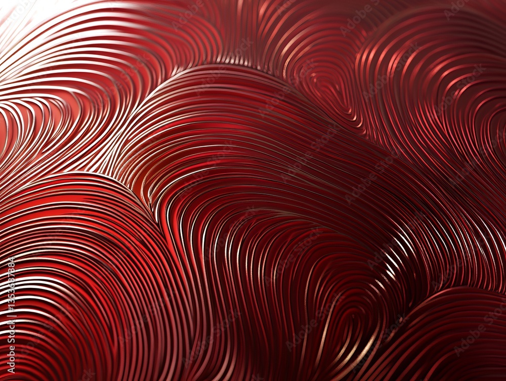 Poster abstract swirling patterns create a dynamic red background with rich textures and flowing lines for 