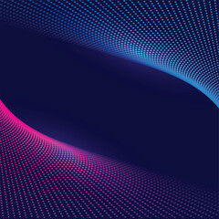Abstract Colorful Technology Dotted Wave Background with Vibrant Gradient Patterns, Futuristic Digital Design, and Geometric Elements for Modern Tech Visuals