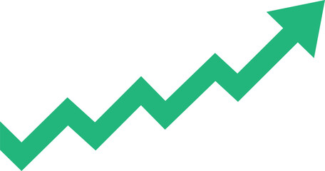 Green graph with arrow