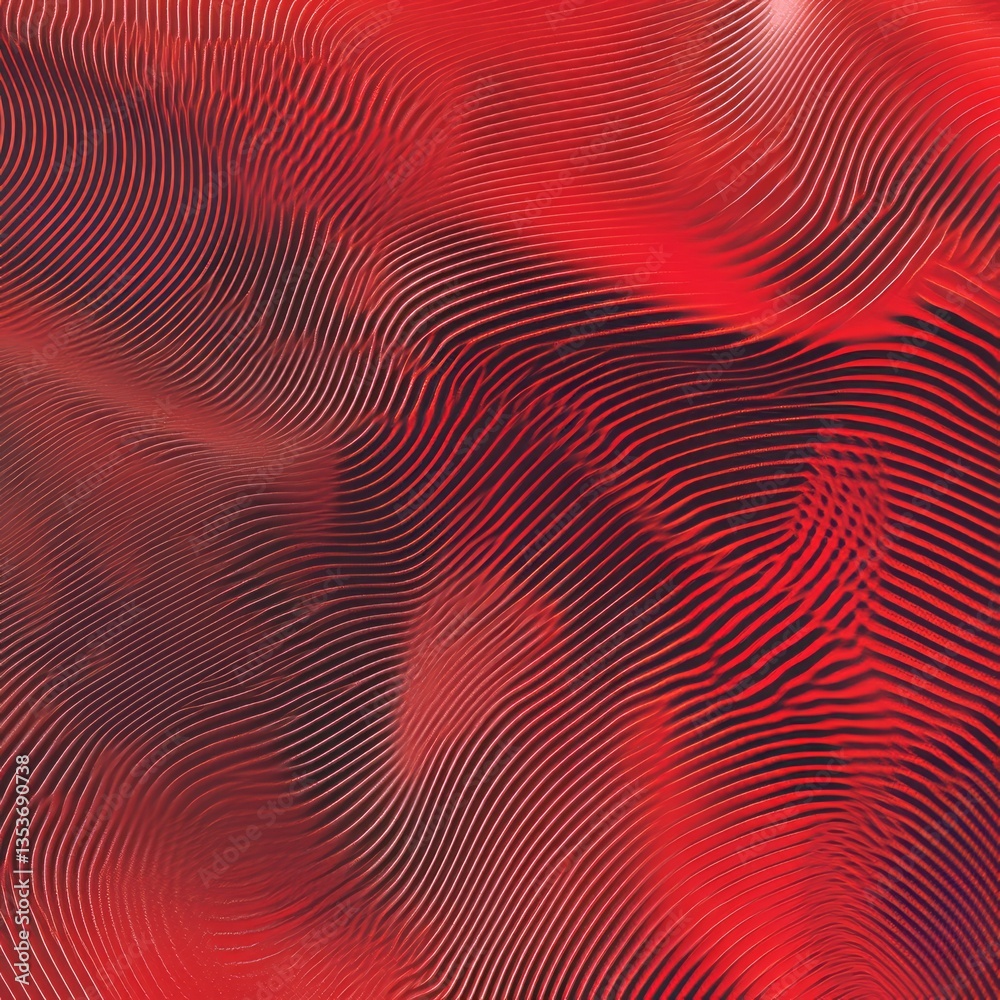 Poster abstract red background with flowing lines creating a dynamic and vibrant design