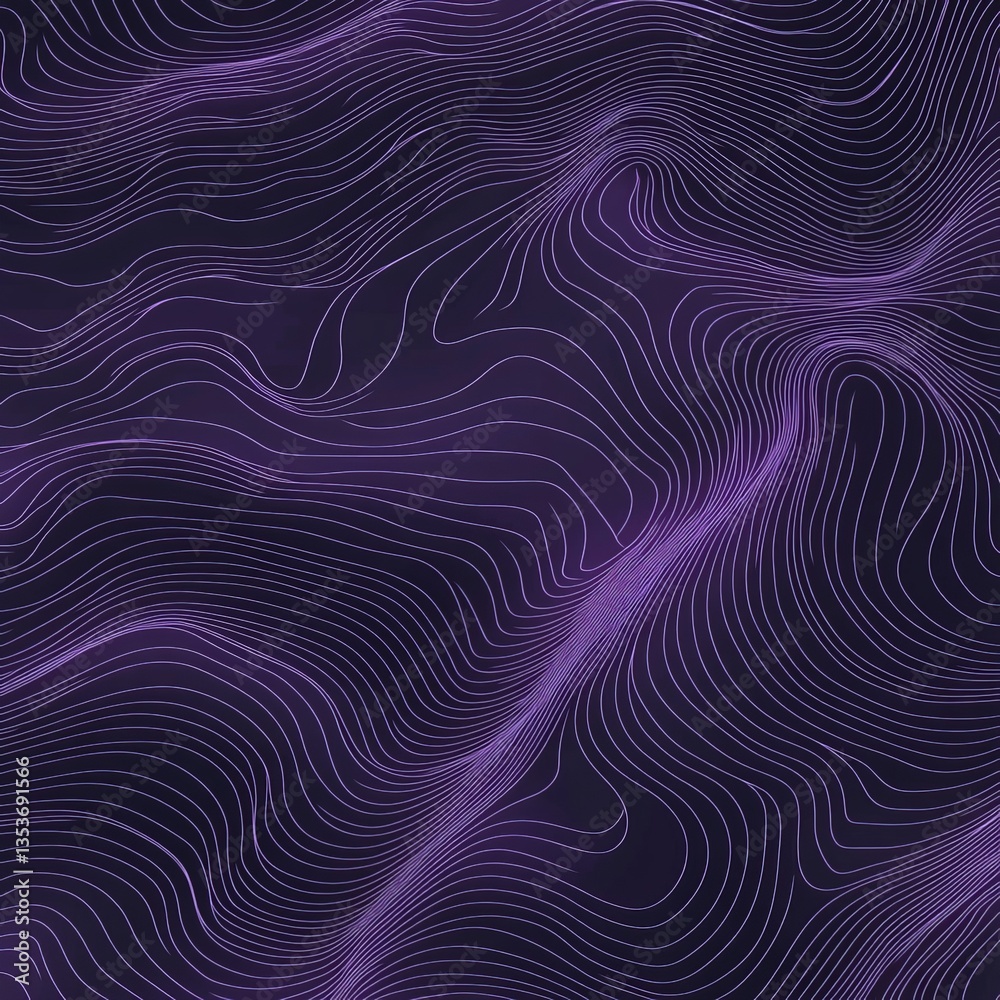 Poster abstract purple wave pattern with flowing lines creating a mesmerizing background design for creativ