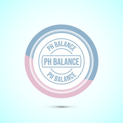 PH balance icon design illustration. Neutral PH balance icon sign, Free acidity concept, Pastel color button design