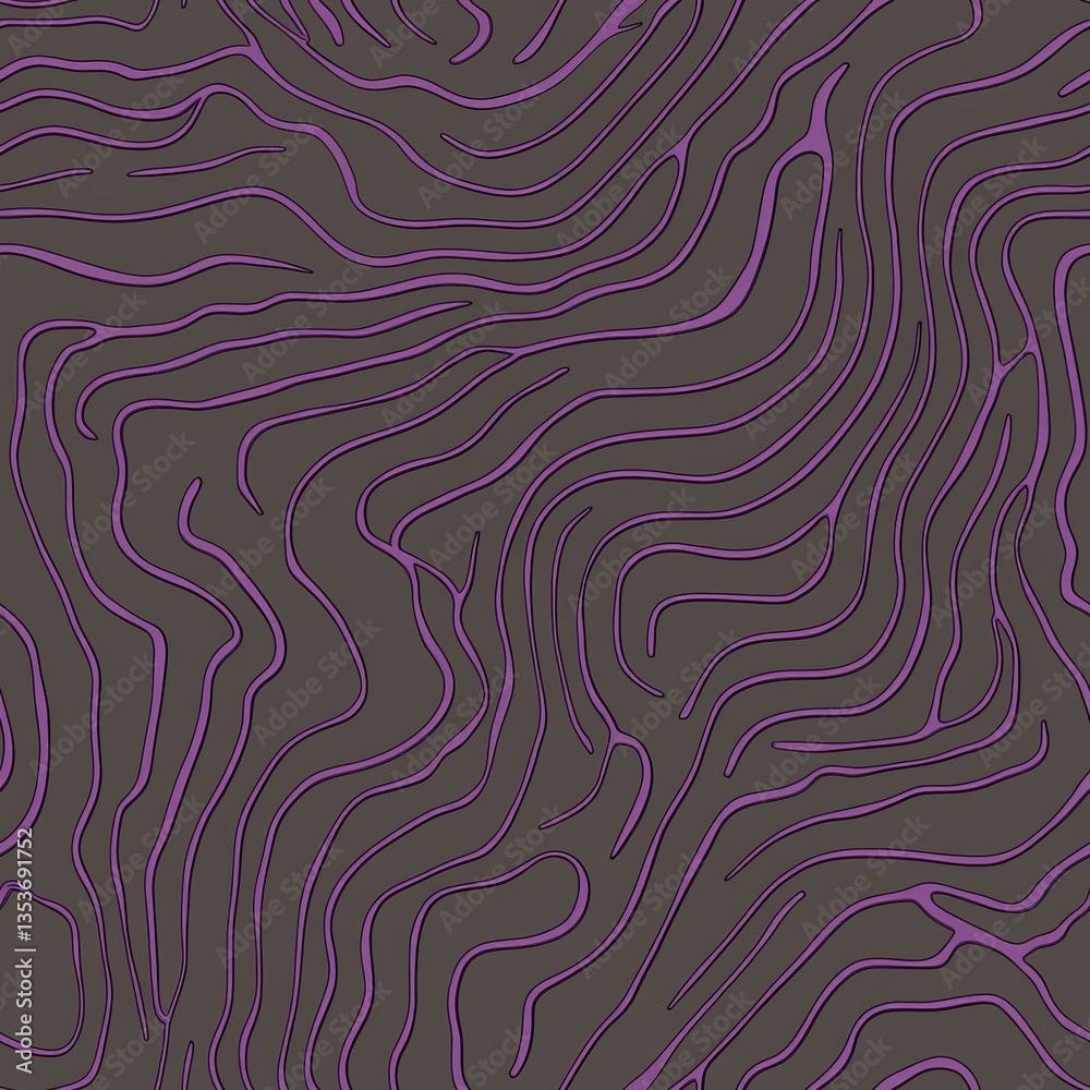 Poster abstract purple line patterns create dynamic visual interest against a dark background