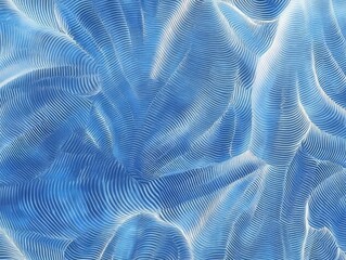 Abstract blue patterns with flowing lines and textures creating a soothing visual effect