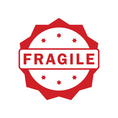 red fragile rubber stamp, icon, flat, design, vector, illustrations, education, style, trendy, collections