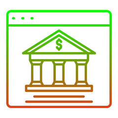 Online bank Icon