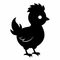 black and white rooster