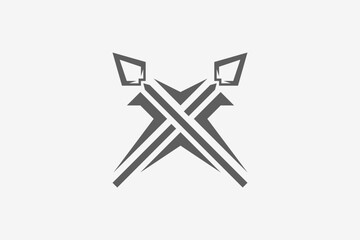 cross spear power defense logo